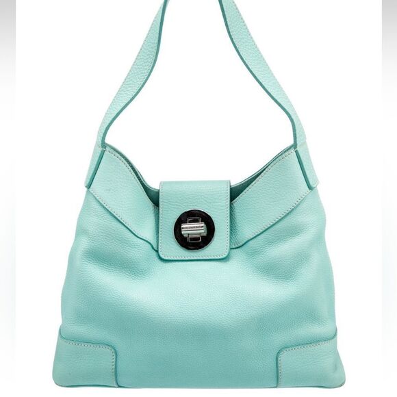 Tiffany & Co Ellis Blue Hobo Bag - Picture 1 of 14